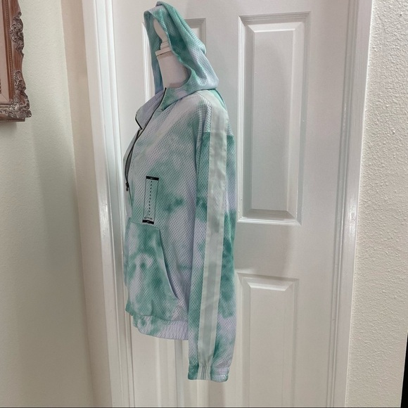 Nike Sportswear Icon Clash Zip Front Hoodie Jacket Green Tie Dye Sz Small - Picture 6 of 9